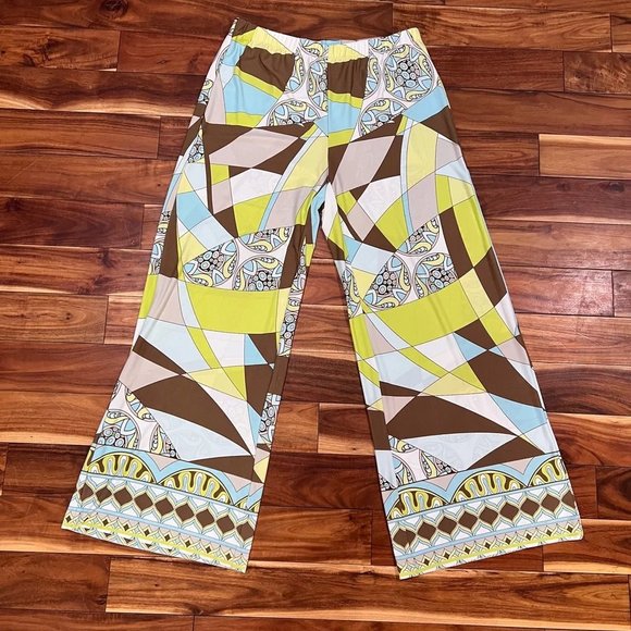 Chico's Cyclone Print Wide Leg Palazzo Pants NWT Chico's 2P M/L - Picture 1 of 6
